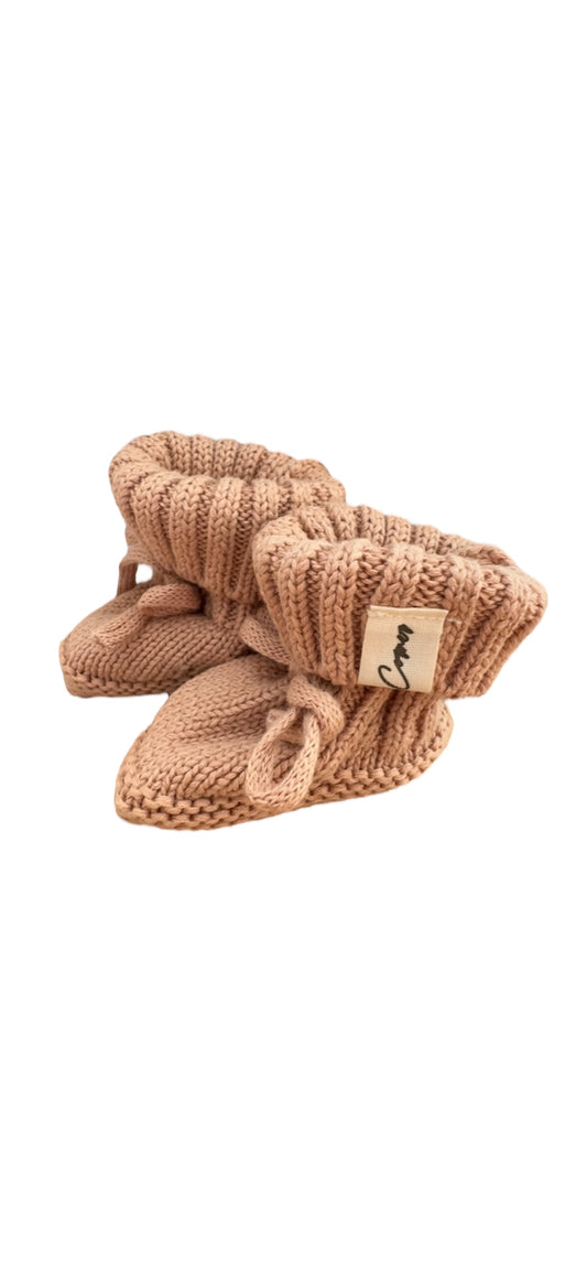 Gebreide babyslofjes - Bruin - B2B - Incl Btw