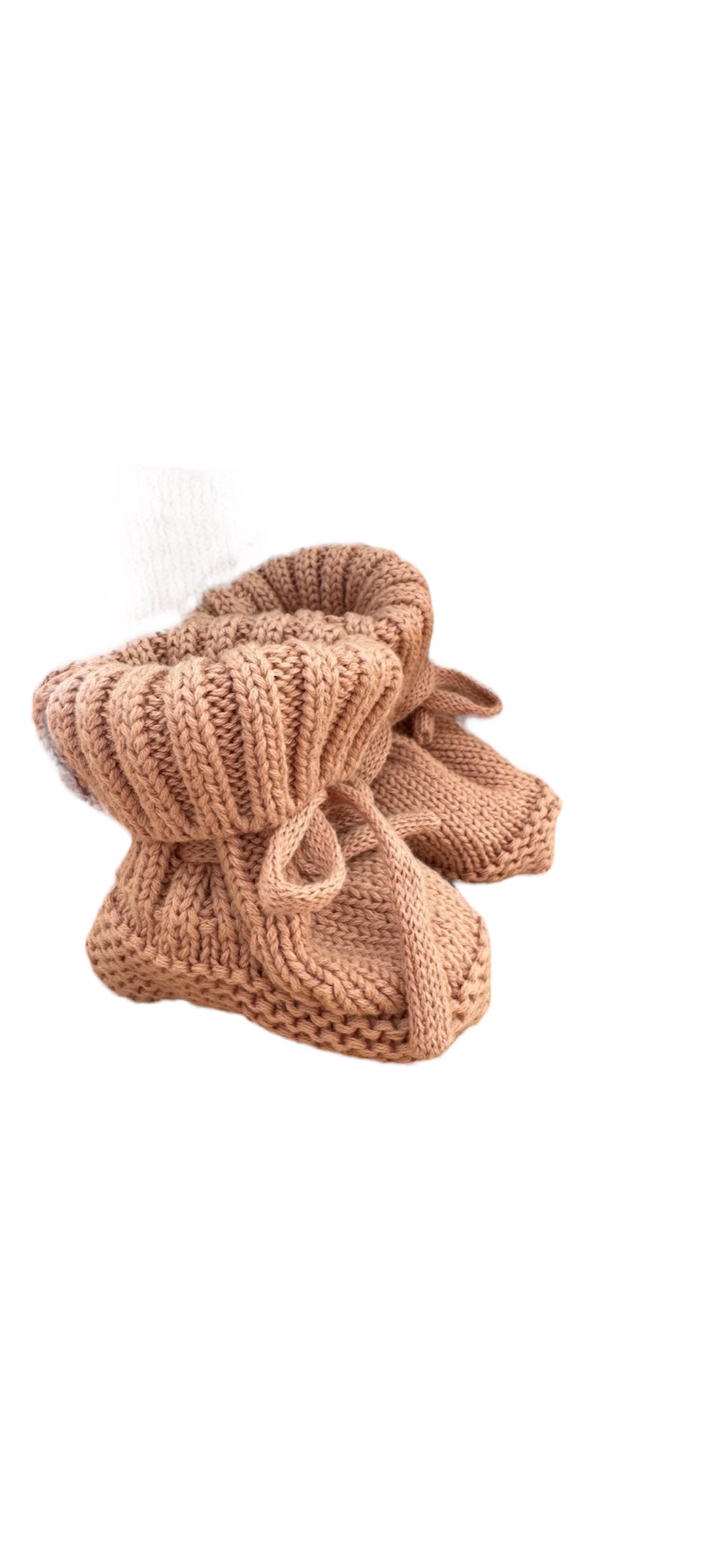 Gebreide babyslofjes - Bruin - B2B - Incl Btw