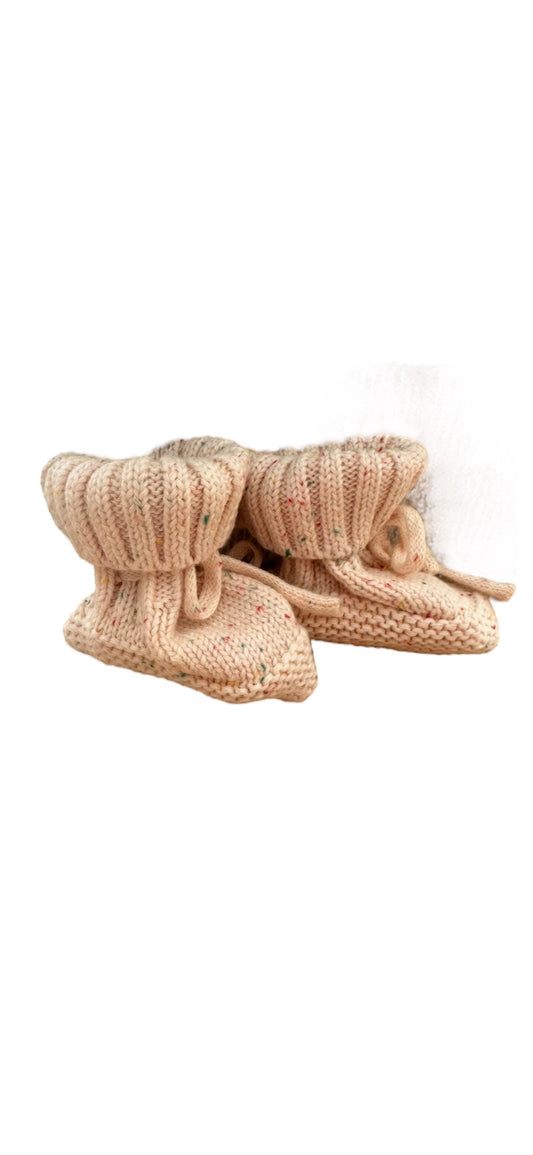 Gebreide babyslofjes - Beige - B2B - Incl Btw