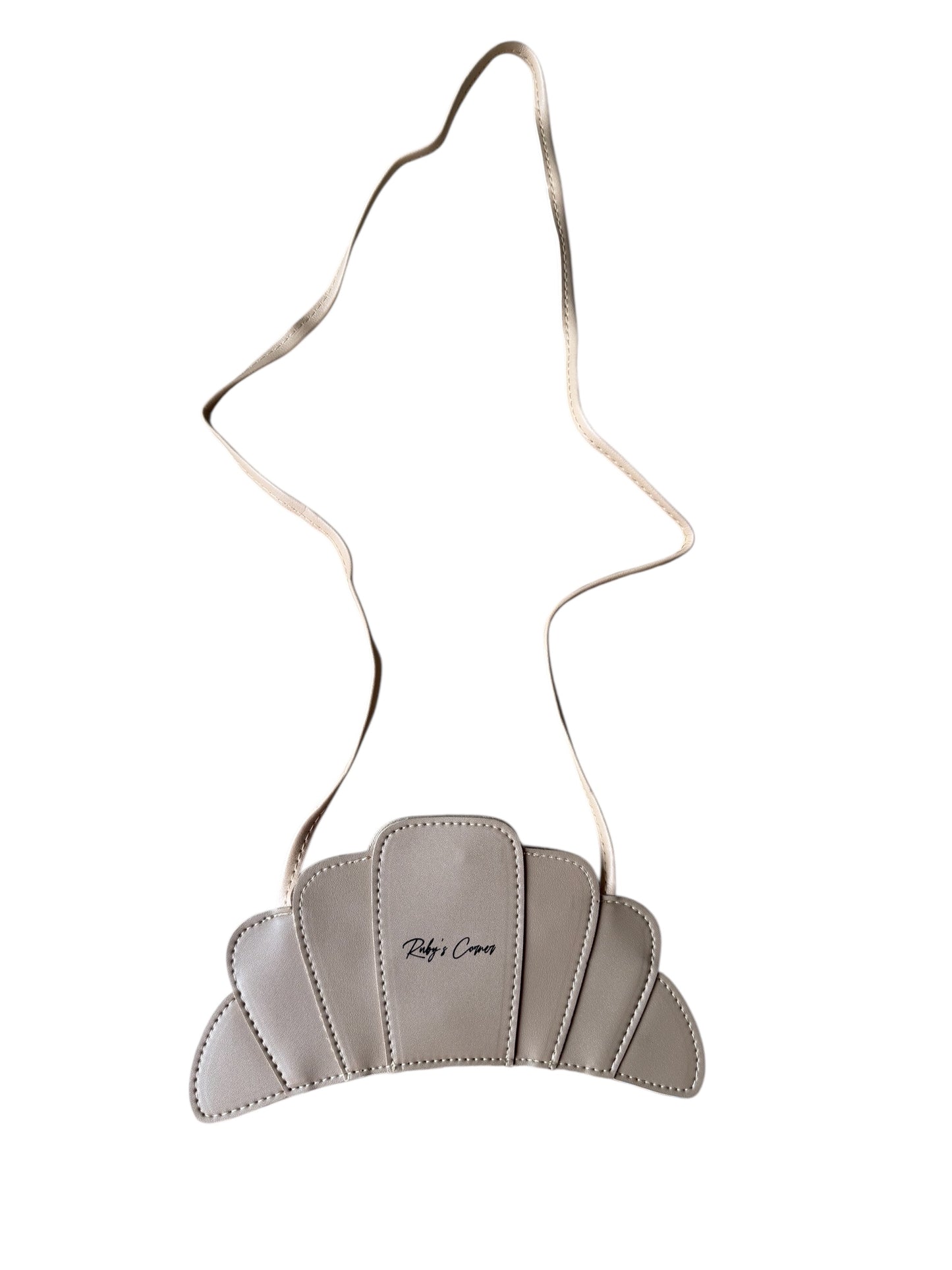 Croissant schoudertasje – beige