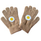 Kinderhandschoenen Bloemetje - Bruin