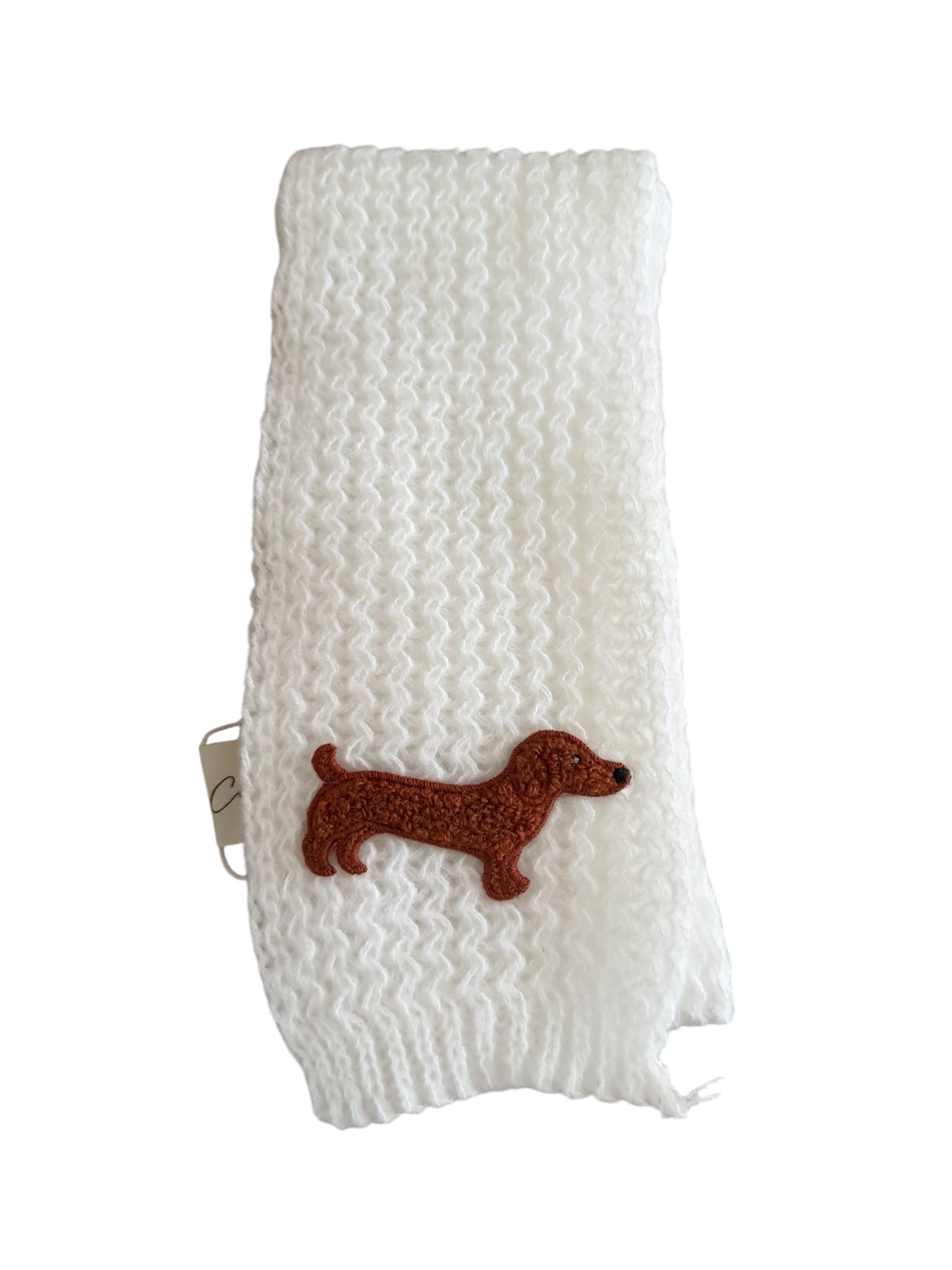 Kinder Sjaal - Teckel - Wit