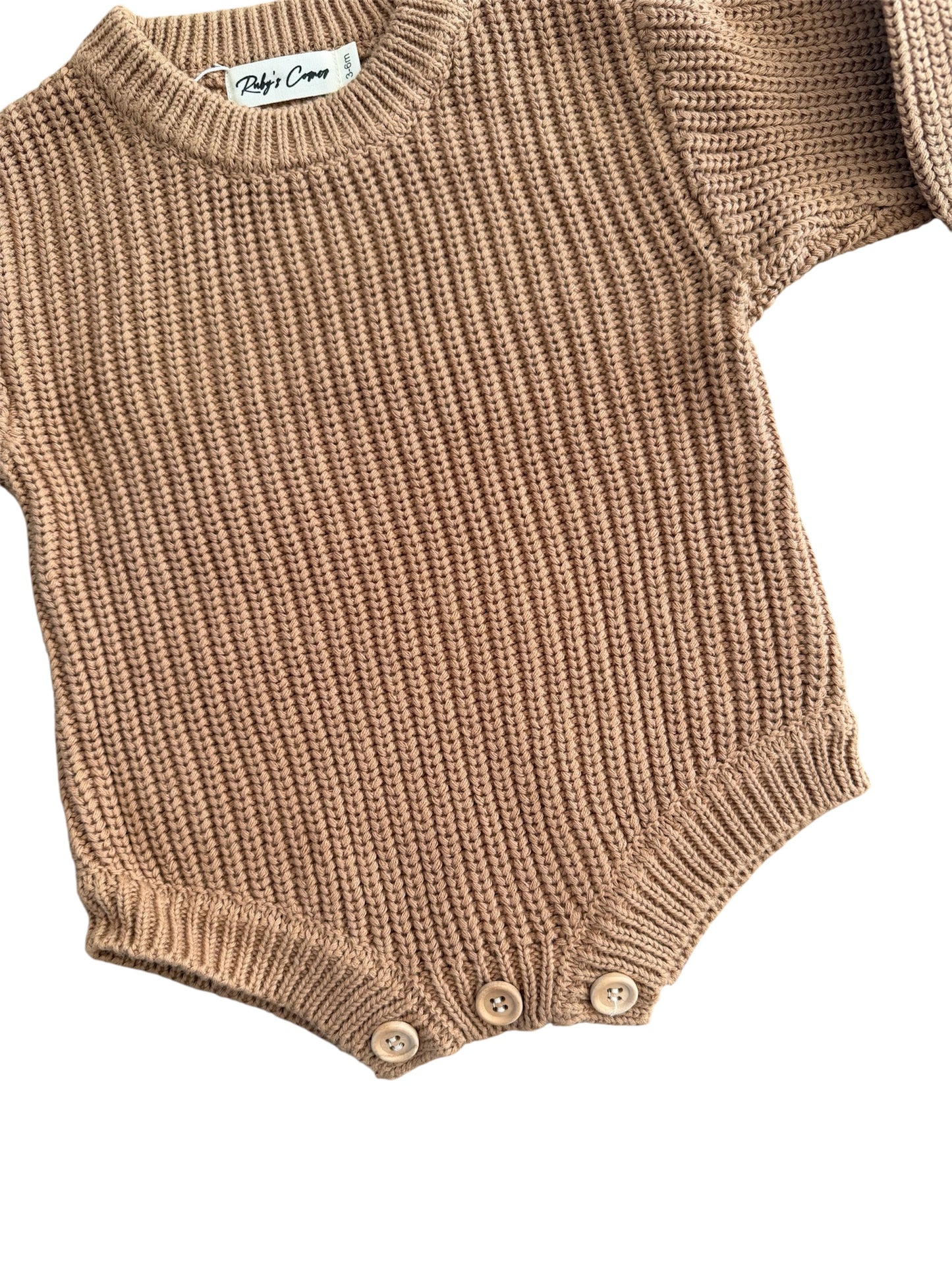 Gebreide romper – Bruin