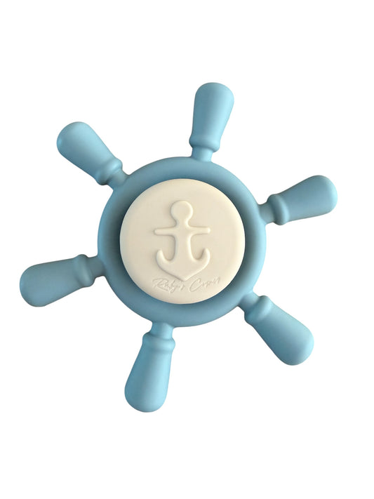 Siliconen bad spinner – Stuur - Blauw