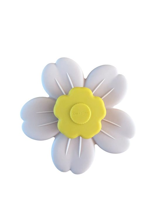Siliconen bad spinner - Bloem – Peach / Geel