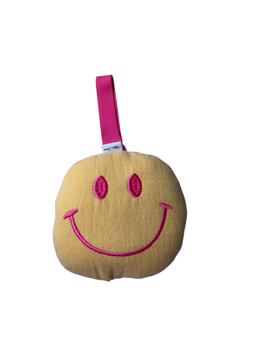 Smiley Speendoekje Accessoire - Mousline - Geel / Roze