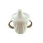 Siliconen beker met RVS inzet en tuitdeksel – Beige