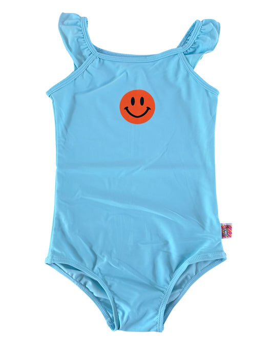 Smiley Oranje Badpak - Blauw