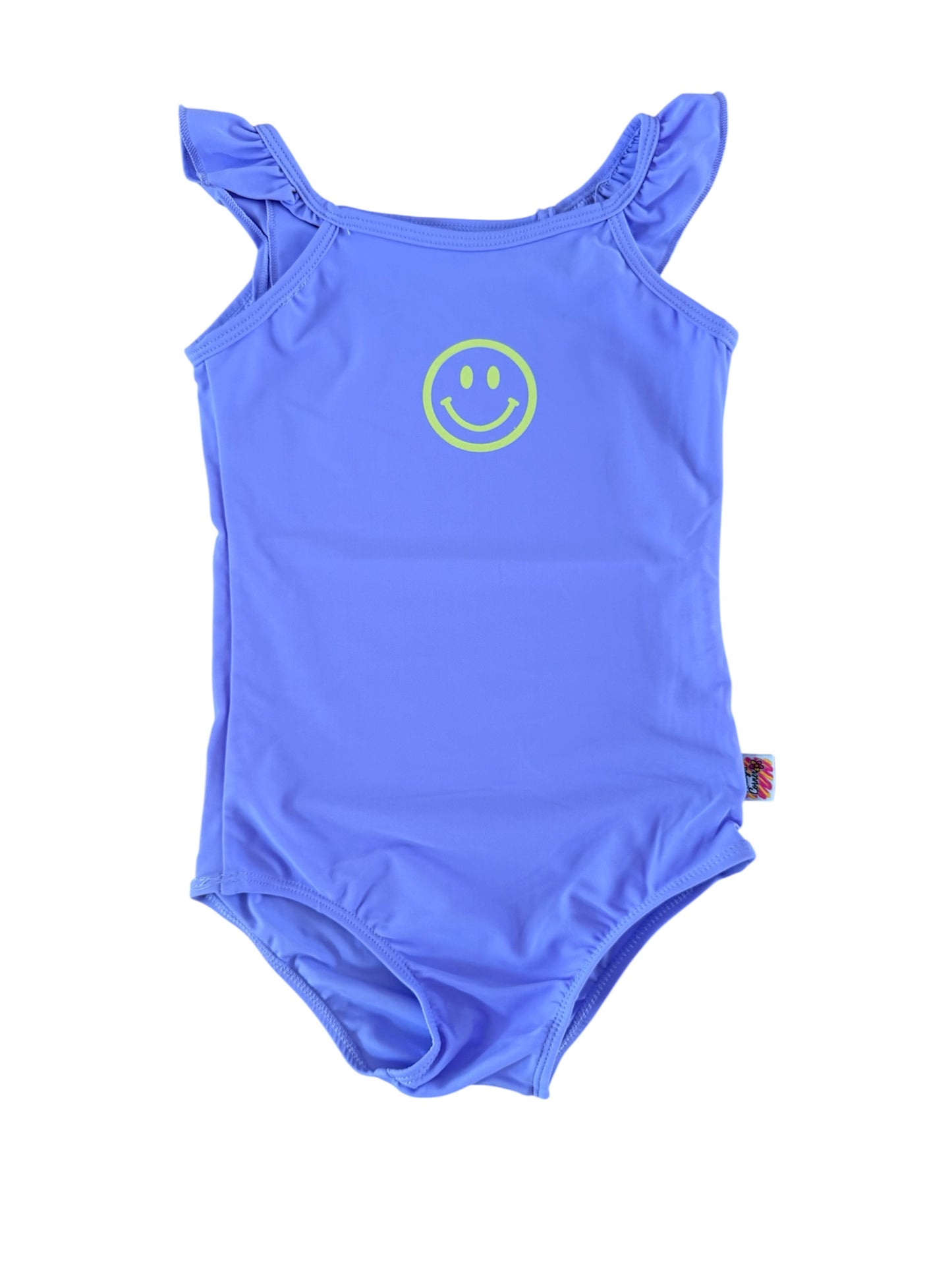 Smiley Geel Badpak - Paars