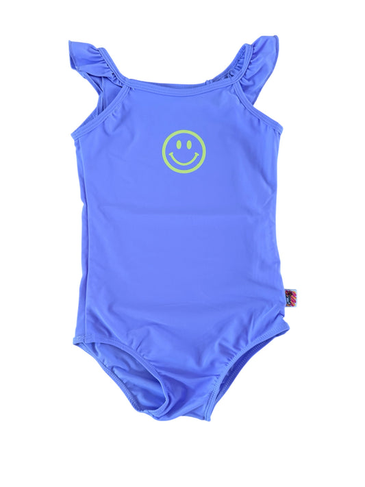 Smiley Geel Badpak - Paars