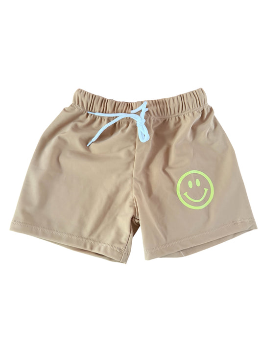 Zwembroek Smiley Geel - Bruin