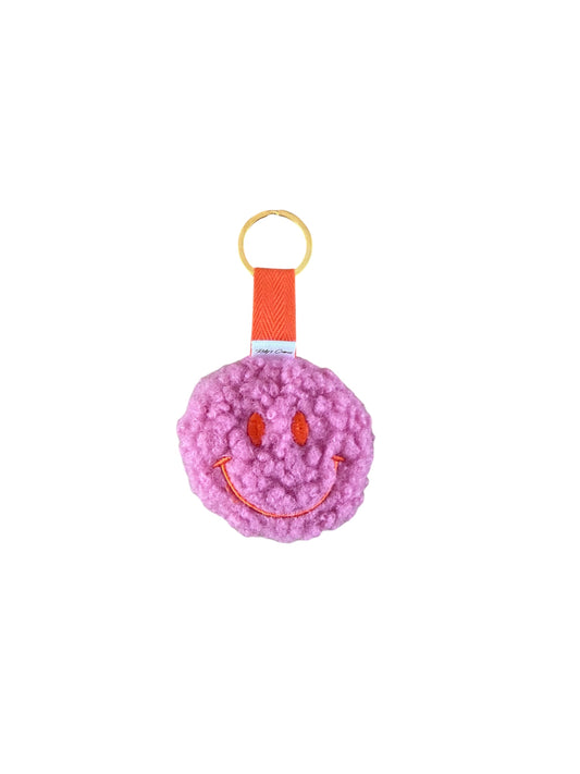 Sleutelhanger Smiley - Teddy - Roze