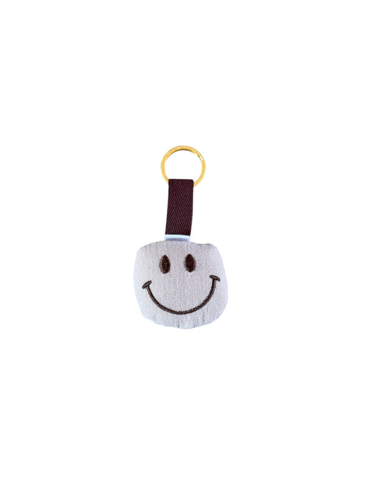 Sleutelhanger Smiley - Mousseline - Bruin