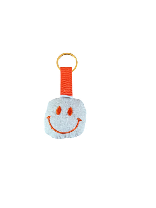Sleutelhanger Smiley - Mousseline - Linnenlook