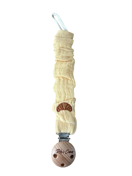 Speenkoord Mousseline - Croissant - Licht Geel