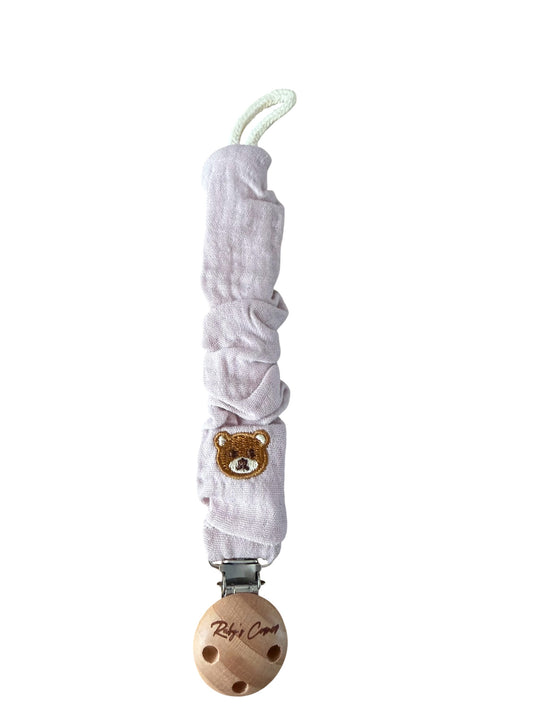 Speenkoord Mousseline - Beer - Lilla