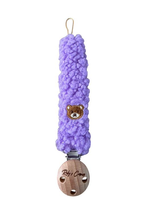 Speenkoord Teddy - Beer - Paars