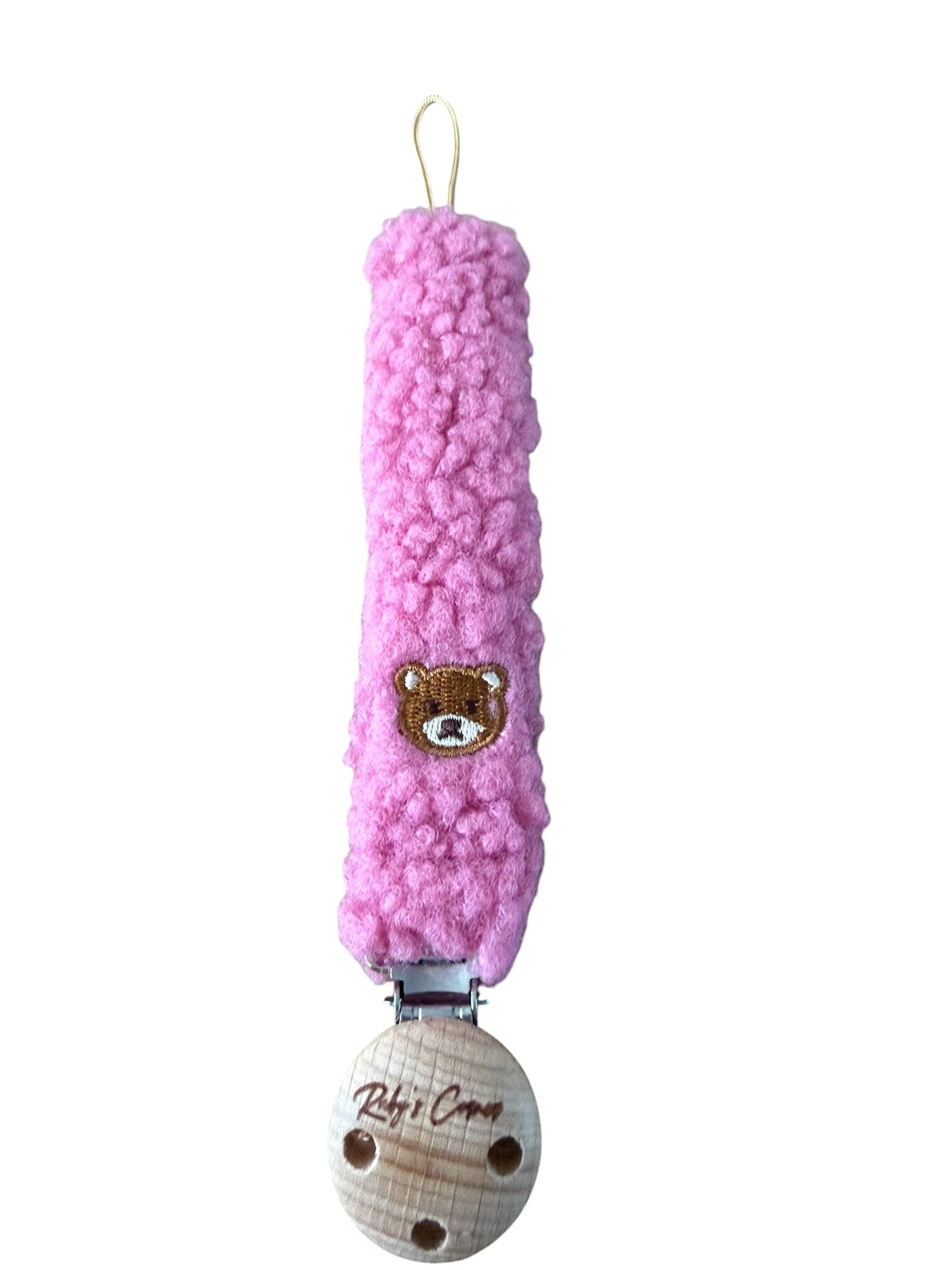 Speenkoord Teddy - Beer - Roze