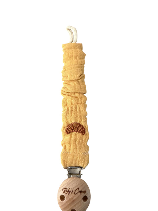 Speenkoord Mousseline - Croissant - Geel