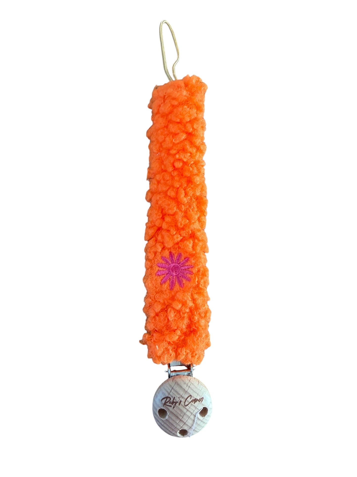 Speenkoord Teddy - Bloem - Oranje