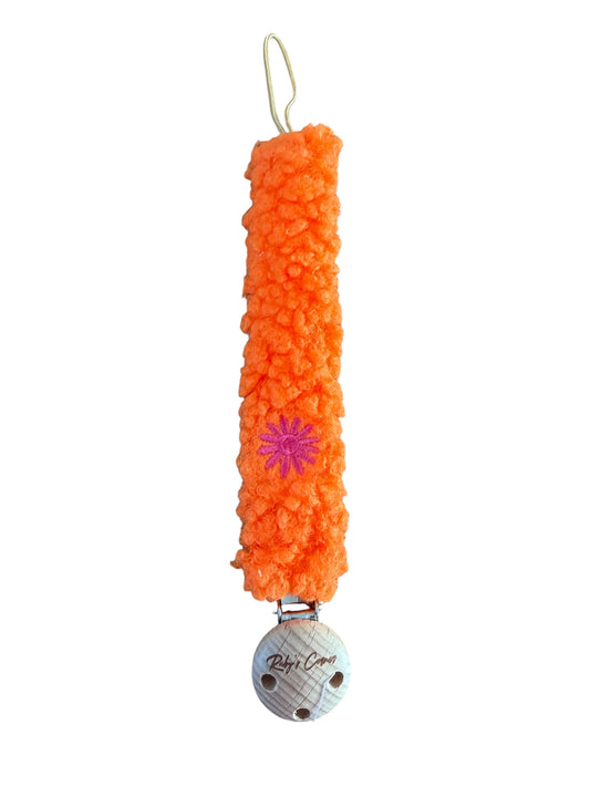 Speenkoord Teddy - Bloem - Oranje
