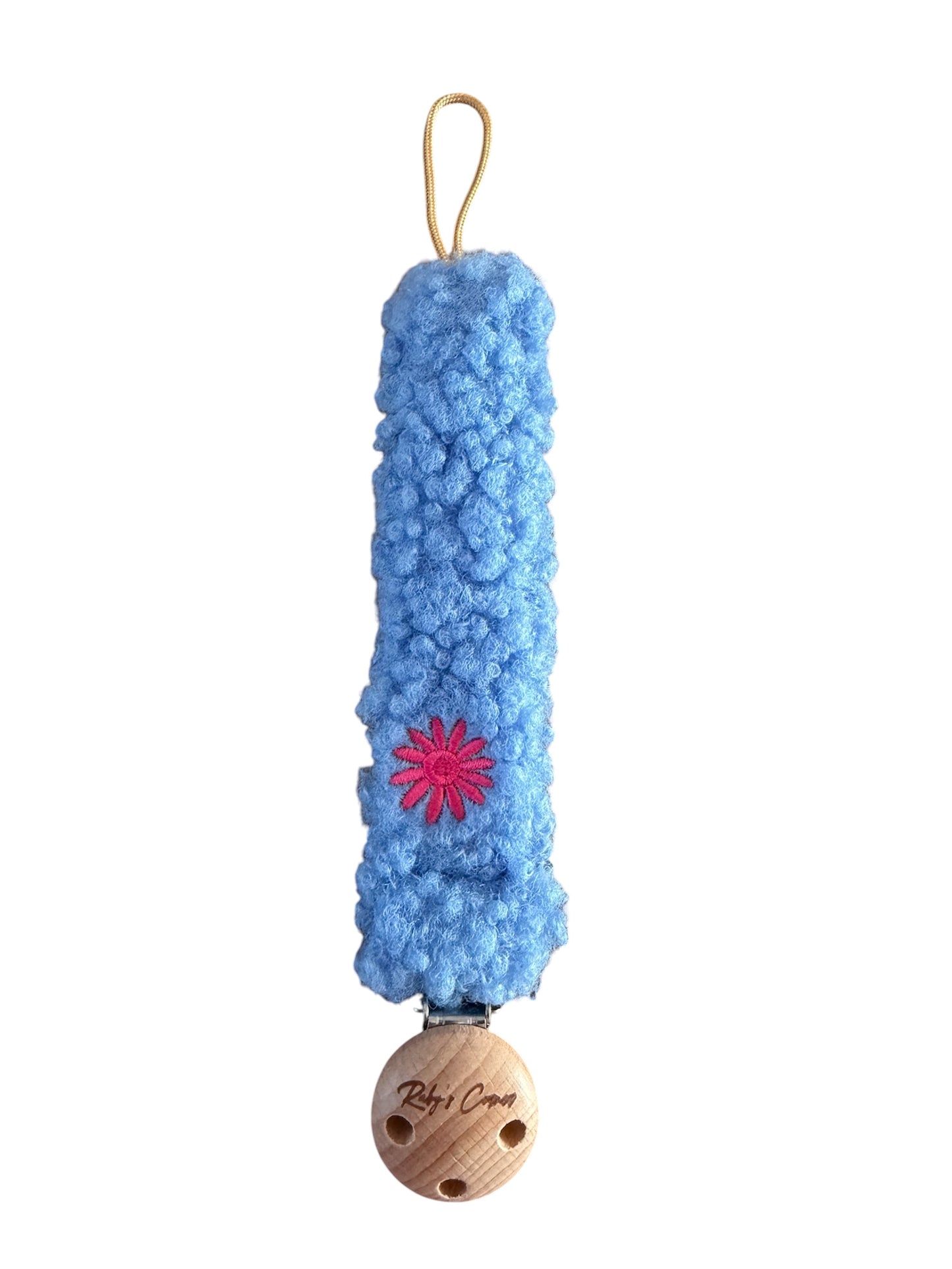 Speenkoord Teddy - Bloem - Blauw