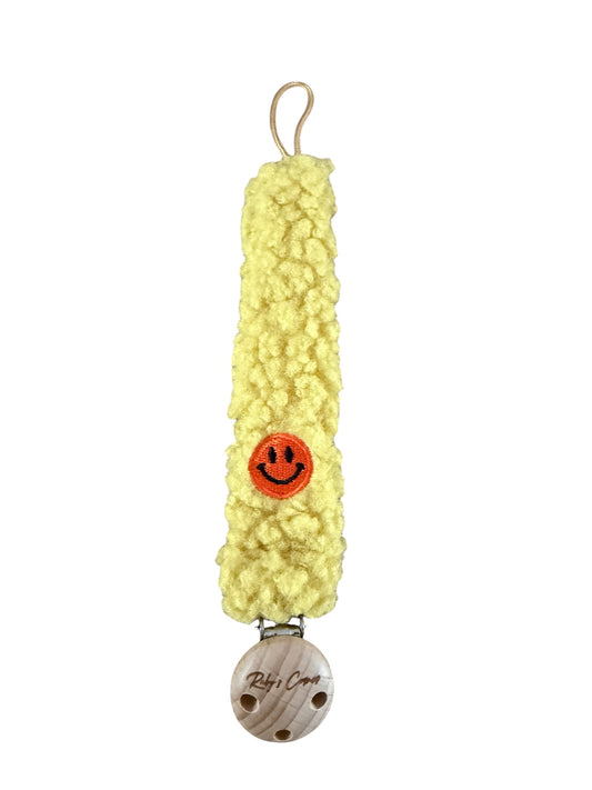Speenkoord Teddy - Smiley - Geel