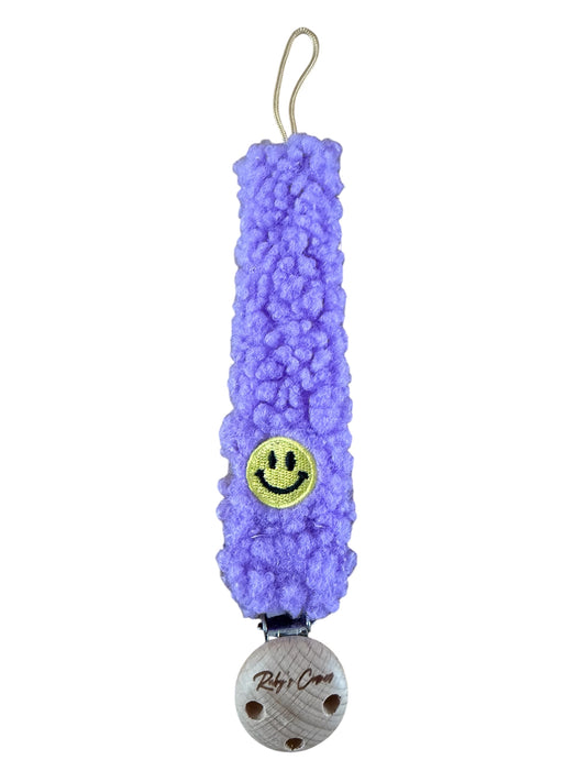 Speenkoord Teddy - Smiley - Paars