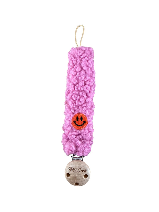 Speenkoord Teddy - Smiley - Roze