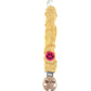 Speenkoord Mousseline - Smiley - Geel