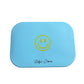 Siliconen broodtrommel – Smiley - Blauw