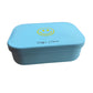 Siliconen broodtrommel – Smiley - Blauw