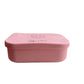 Siliconen broodtrommel – Smiley - Roze