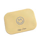 Siliconen broodtrommel – Smiley - Geel