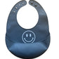 Siliconen slabber met opvangbakje – Blauw – Smiley Blauw