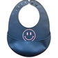 Siliconen slabber met opvangbakje – Blauw – Smiley Roze
