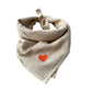 Bandana sjaaltje - Beige - Hartje
