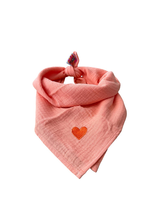Bandana sjaaltje - Zalm - Hartje