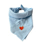 Bandana sjaaltje - Licht Blauw - Hartje