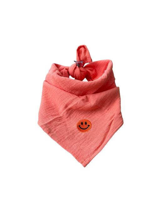 Bandana sjaaltje - Donker Zalm - Smiley