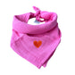 Bandana sjaaltje - Roze - Hartje