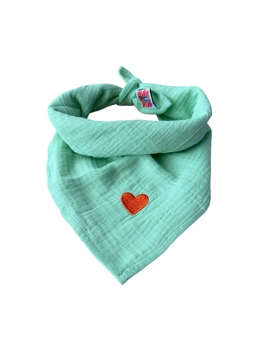 Bandana sjaaltje - Licht Groen - Hartje