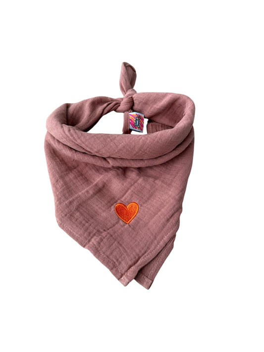 Bandana sjaaltje - Bruin - Hartje