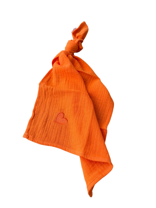 Multifunctionele mousseline doek - Oranje - Hartje