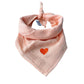 Bandana sjaaltje - Licht Zalm - Hartje