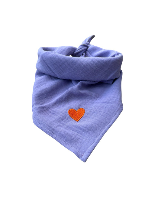 Bandana sjaaltje - Paars - Hartje