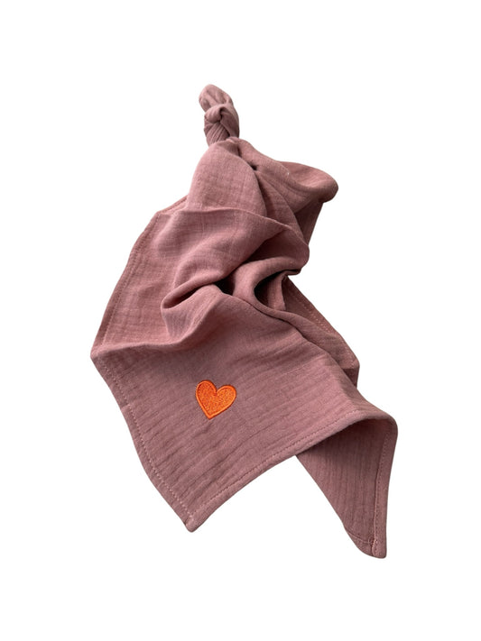 Multifunctionele mousseline doek - Bruin - Hartje