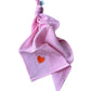 Multifunctionele mousseline doek - Licht Roze - Hartje