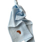 Multifunctionele mousseline doek -  Licht Blauw - Croissant