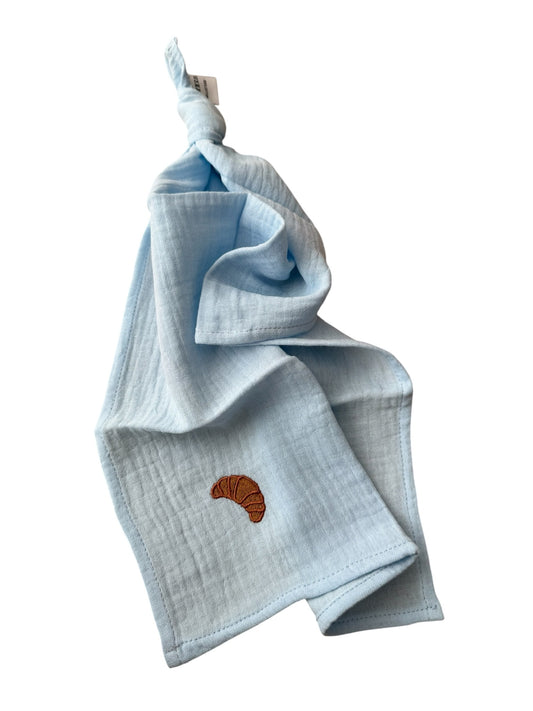 Multifunctionele mousseline doek -  Licht Blauw - Croissant